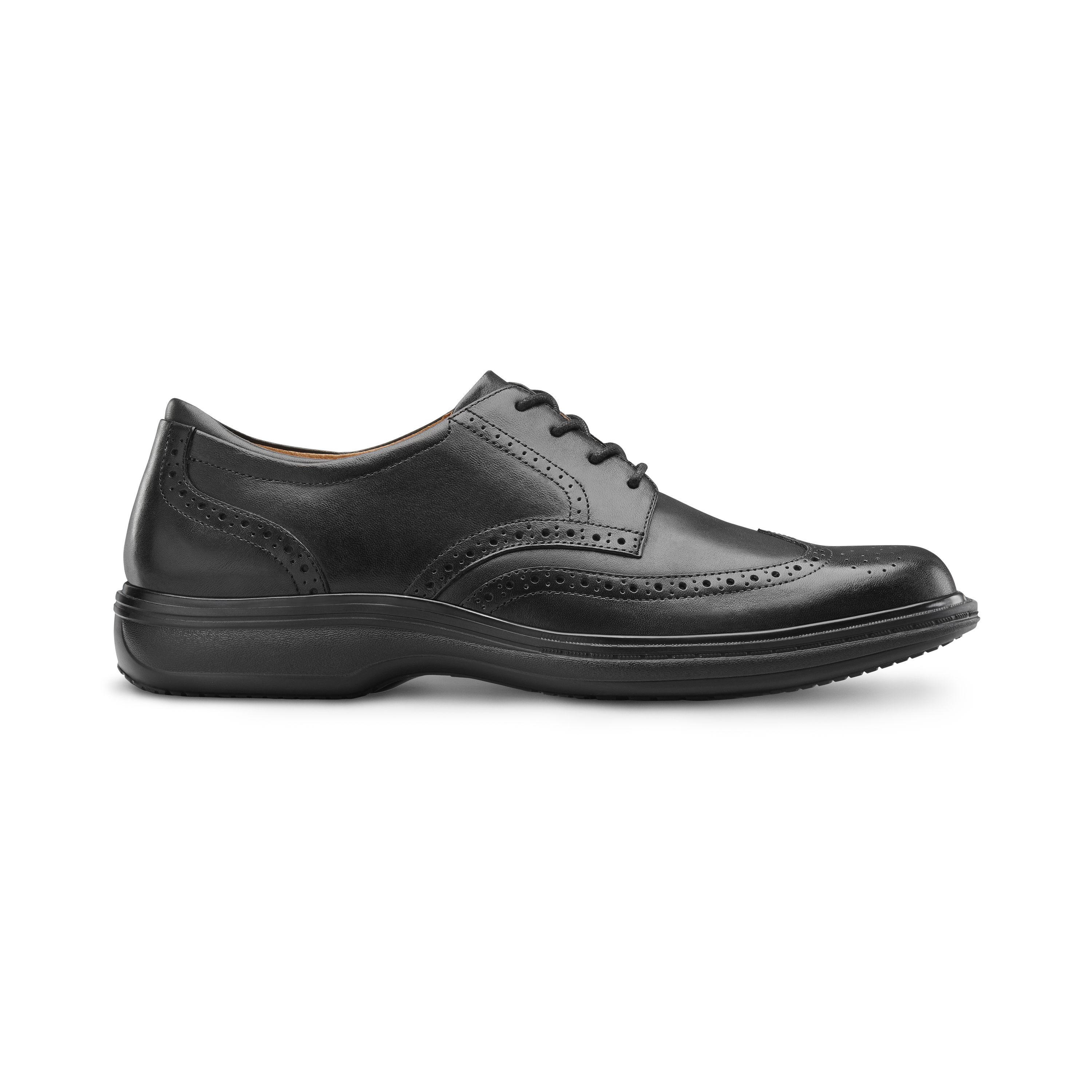 Zusatzbild DR. COMFORT® Wing schwarz, außen, Orthopädische Schuhe, Zeitloses, klassisches Design. Minimales Gewicht bei maximalem Comfort