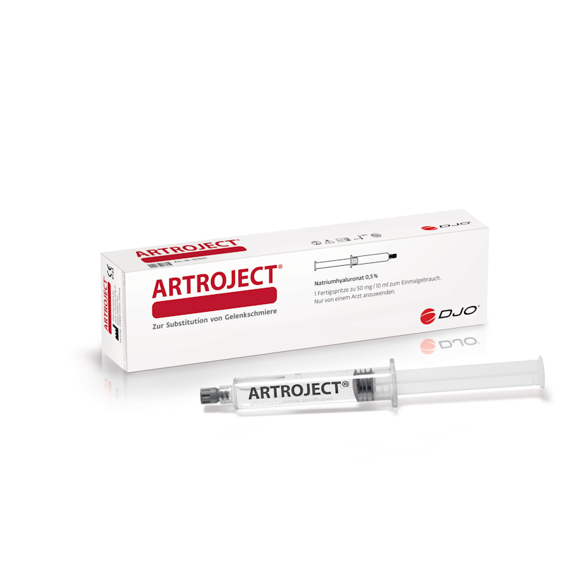 Produktbild ARTROJECT® 1er Fertigspritze, 50mg:10ml, Intraoperative Hyaluronsäure, Inhalt 10 ml