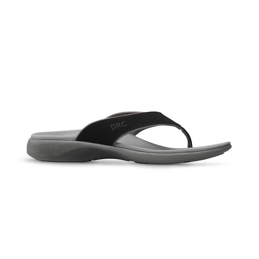Zusatzbild DR. COMFORT® Collin schwarz, außen, Orthopädische Schuhe, Leichter Sommerschuh mit eingearbeitetem Fußbett für mehr Stabilität