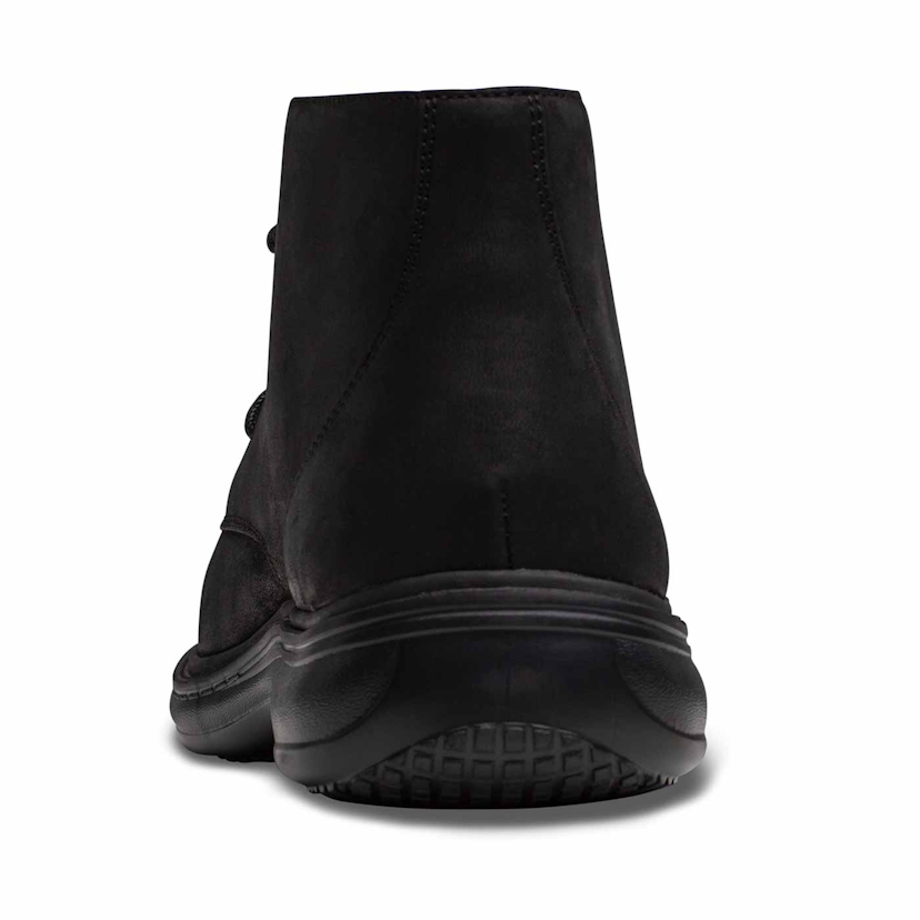 Zusatzbild DR. COMFORT® Ruk schwarz, hinten, Orthopädische Schuhe, Wetterfest, modisch und bequem. Aus strapazierfähigem geöltem Leder