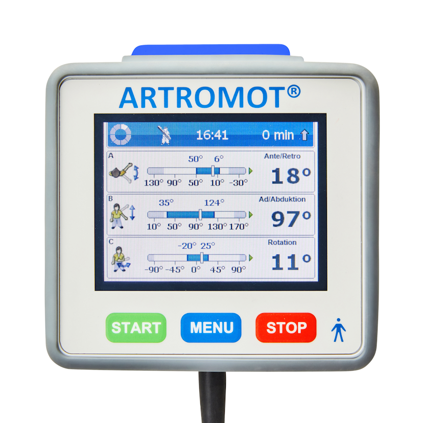 Zusatzbild ARTROMOT®-S4 Handcontroller, CPM-Bewegungsschiene für das Schultergelenk