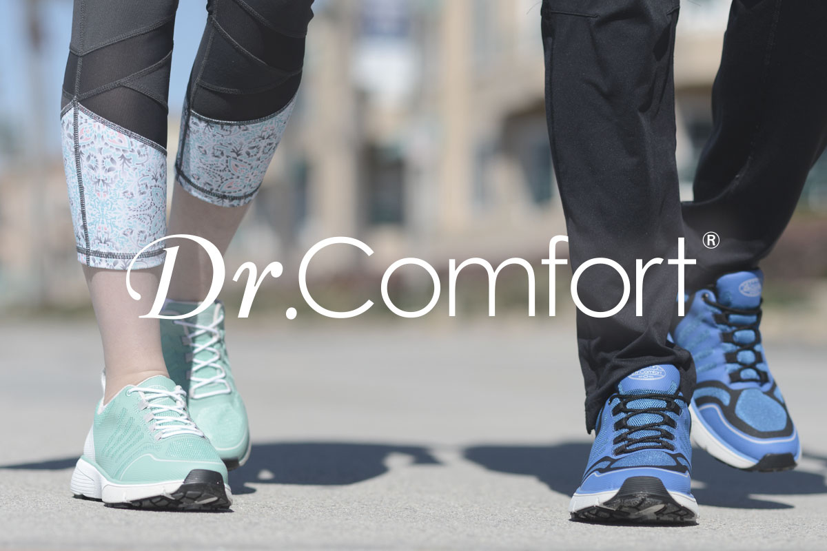 Bild für Webseite, Ordner: marken, laufende Füße beim Sport mit Dr.Comfort® Schuhen