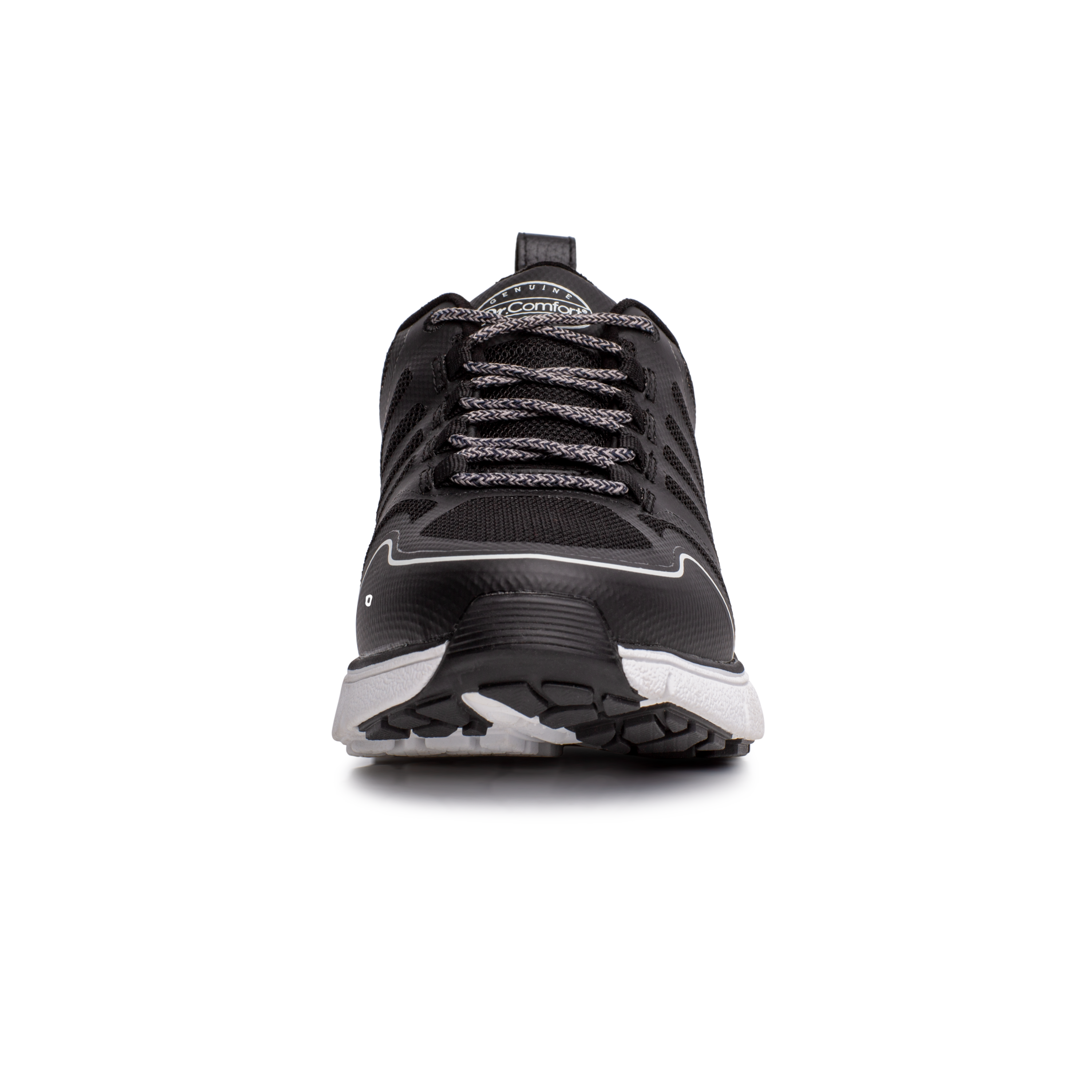 Zusatzbild DR. COMFORT® Grace schwarz, vorne, Orthopädische Schuhe, leichter Aktivschuh mit stabilisierender und dämpfender Laufsohlenkonstruktion für einen sicheren Gang