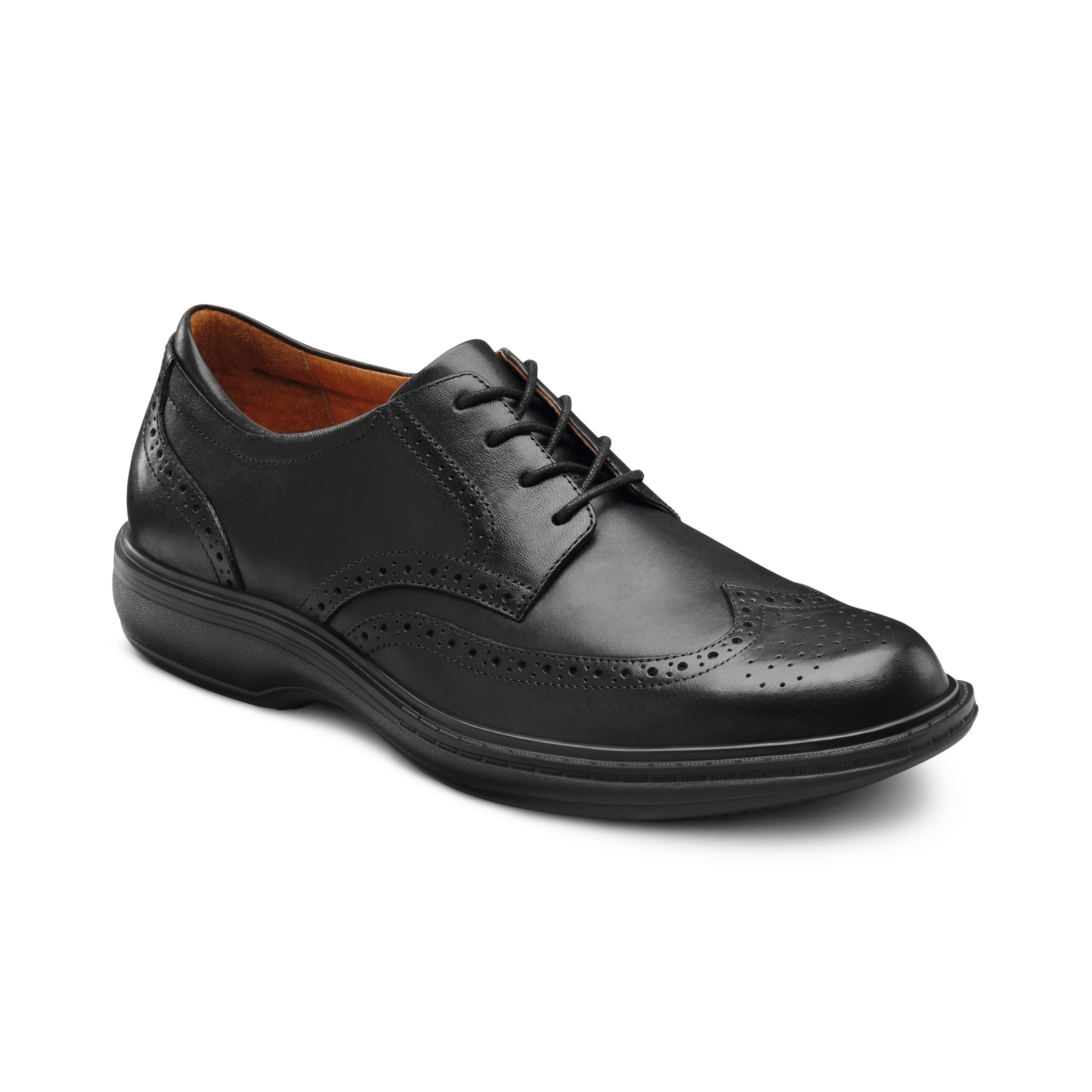 Produktbild DR. COMFORT® Wing schwarz, Orthopädische Schuhe, Zeitloses, klassisches Design. Minimales Gewicht bei maximalem Comfort