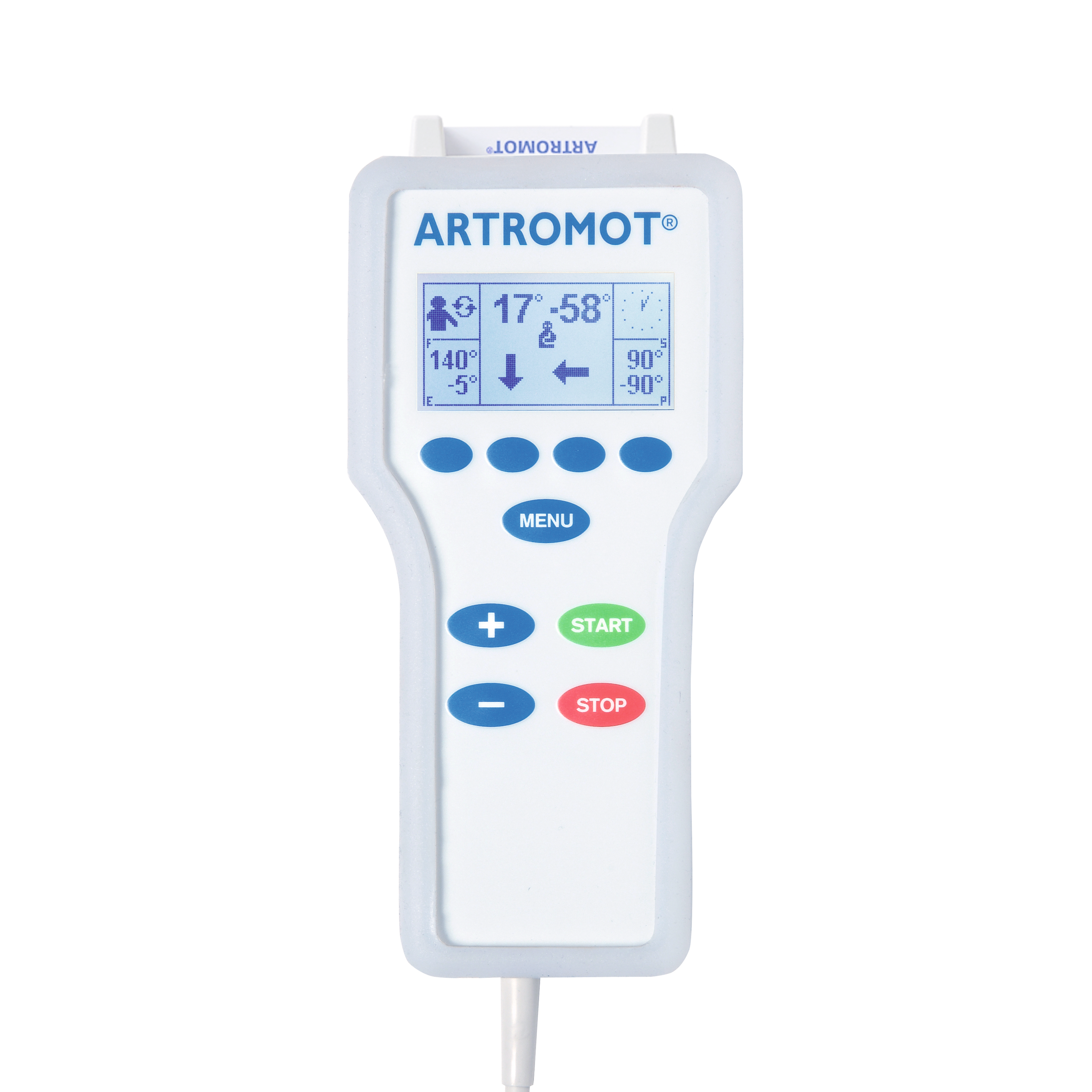 Zusatzbild ARTROMOT®-E2 Handcontroller, Motorisierte CPM-Bewegungsschiene für das Ellenbogengelenk