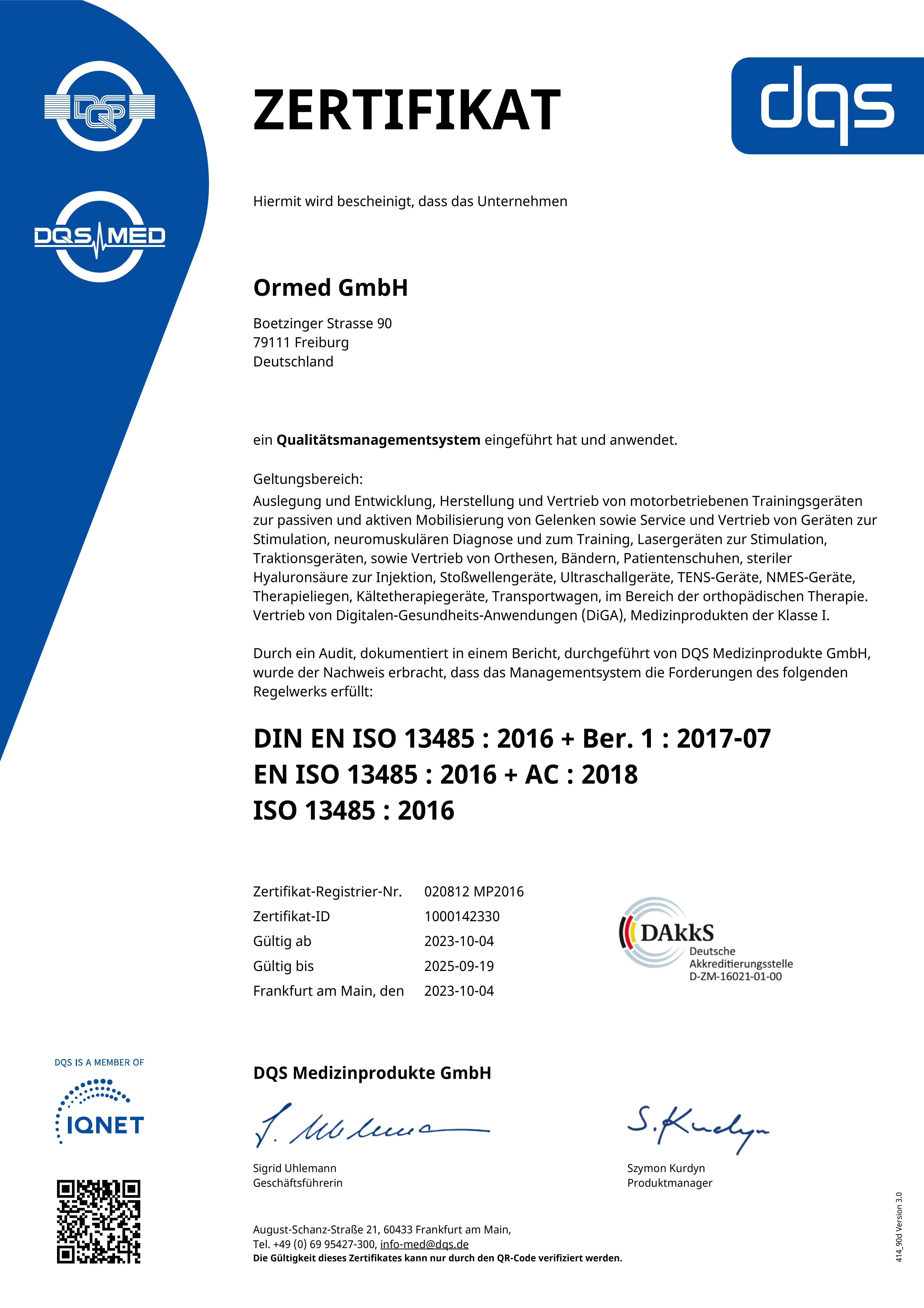 020812 - Ormed GmbH - CERTIFICATE - deutsch - 2022-09-20 - MP2016.pdf