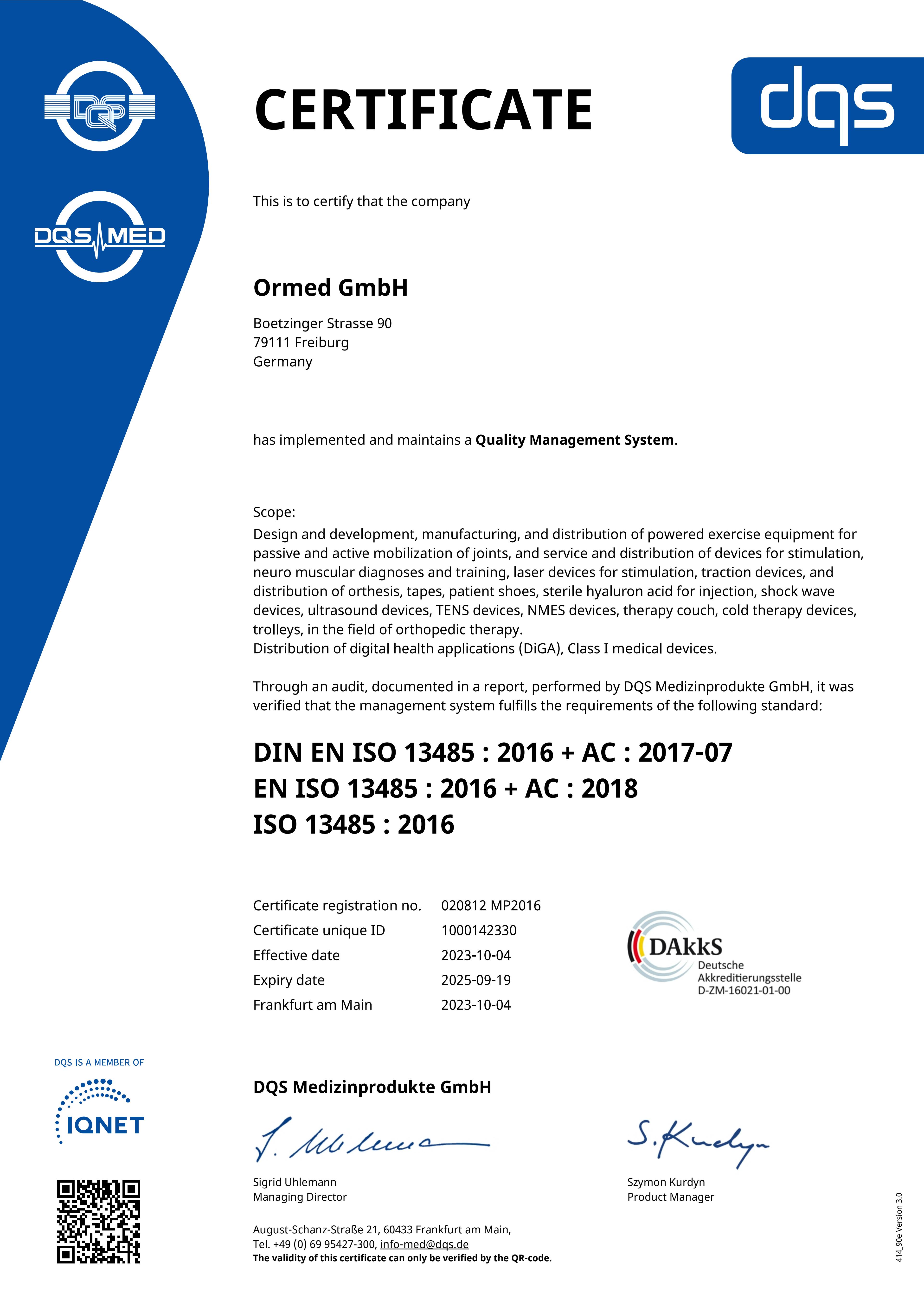 020812 - Ormed GmbH - CERTIFICATE - englisch - 2022-09-20 - MP2016.pdf