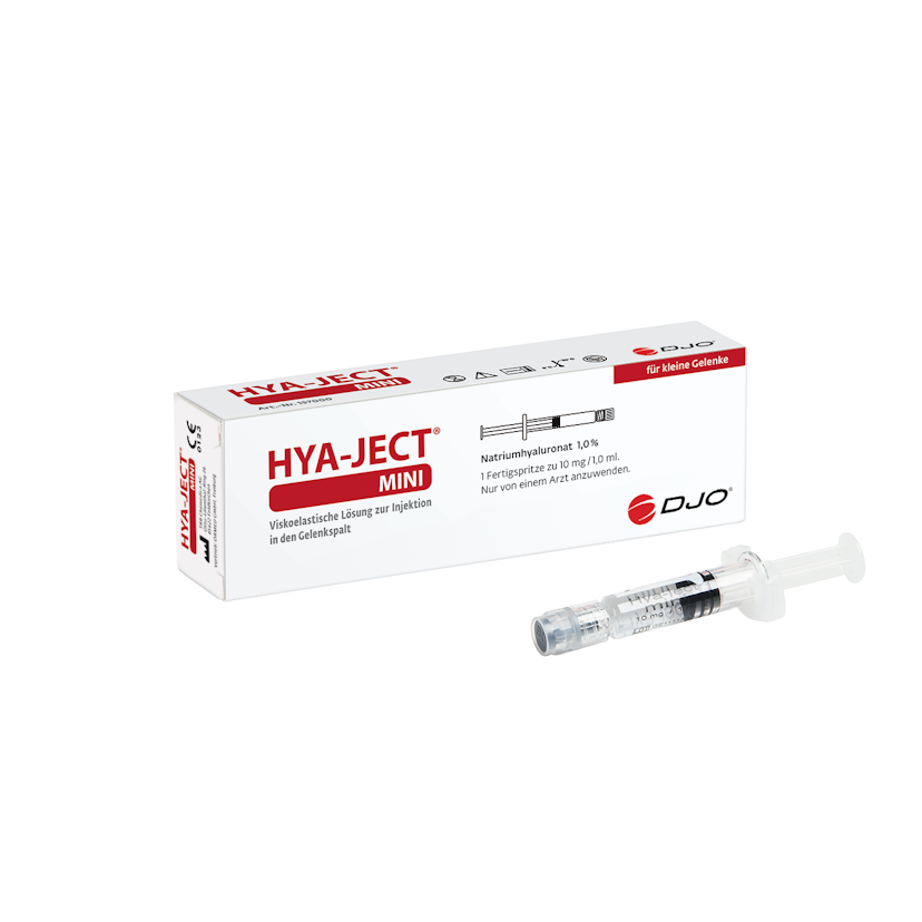 Produktbild HYA-JECT® Mini 1er Fertigspritze, 1 ml, Hyaluronsäure zur intraartikulären Arthrosebehandlung kleiner Gelenke, 10mg:1ml mit Spritze
