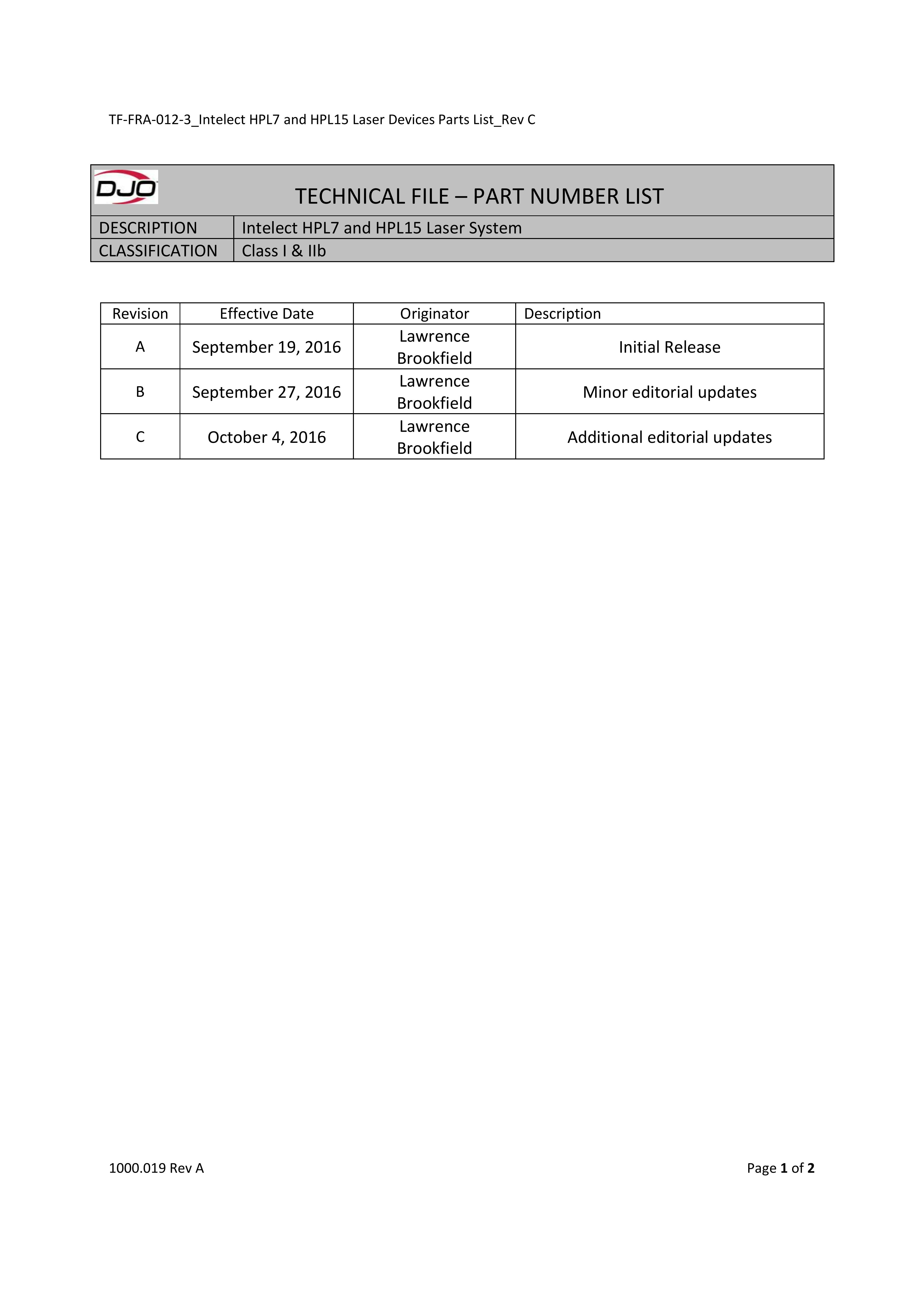 TF-FRA-012-3_Intelect HPL7 and HPL15 Laser Devices Parts List_Rev C.pdf