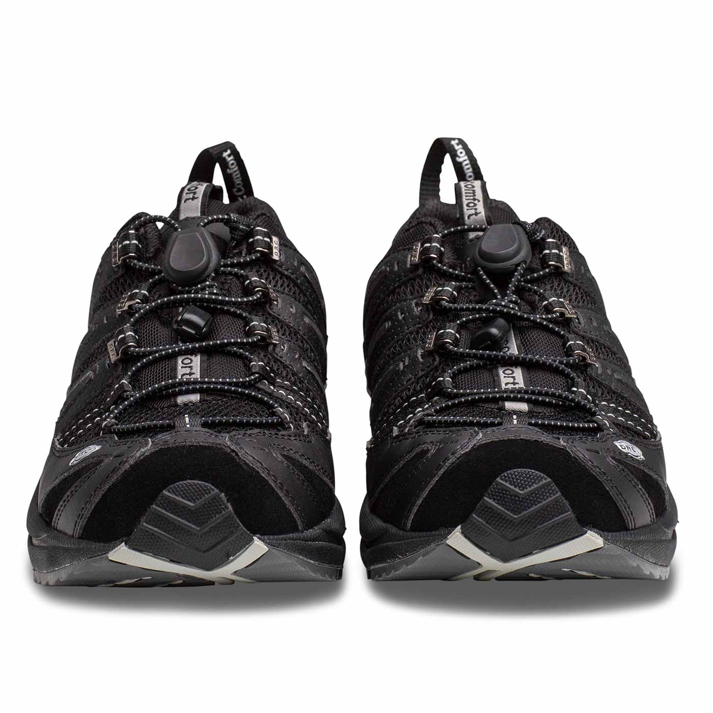 Zusatzbild DR. COMFORT® Performance schwarz, Paar vorne, Orthopädische Schuhe, Ideal für den aktiven Mann. Leichter und komfortabler Freizeitschuh