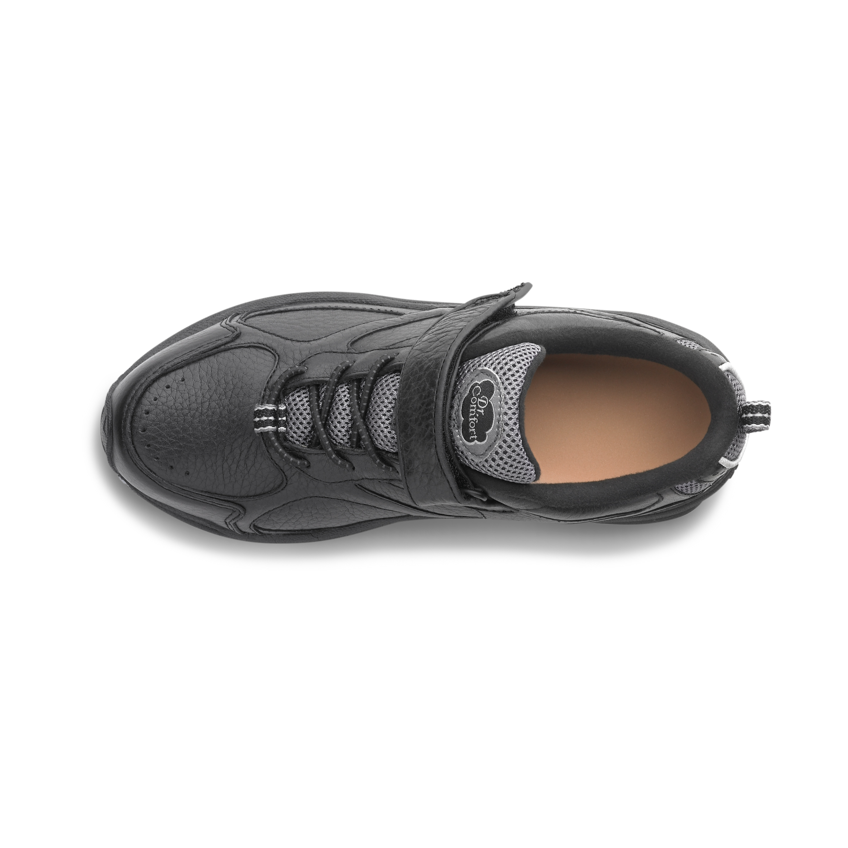 Zusatzbild DR. COMFORT® Spirit schwarz, oben, Orthopädische Schuhe, Klassischer Lederschuh: verbindet die Optik eines Alltagsschuhs mit den Vorteilen eines Trainingsschuhs